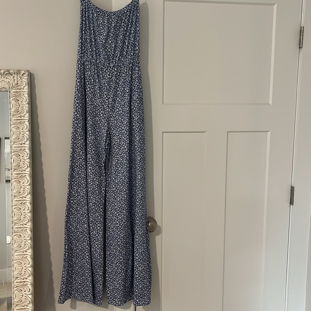 Altar’d State blue floral print jumpsuit